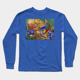 Cheeky Monkey Sabretooth by Scott Hulderson Long Sleeve T-Shirt